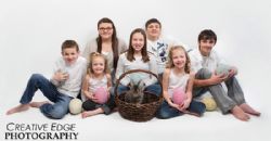 Easter Portraits with baby chicks and Live Bunnies